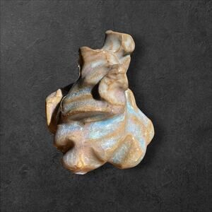 Justice Nation Ceramic Sculpture Abstract Wabi-Sabi  Signed Art Multi Glaze